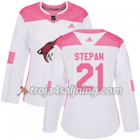 Arizona Coyotes tröja Derek Stepan 21 Vit 2017-2018 Adidas Rosa Fashion Authentic - Dame NHL Tröjor